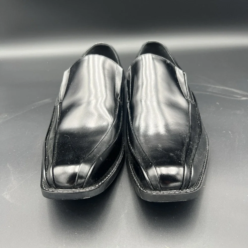 Stacy‎ Adams 20166-001 Men's 9.5M Black Leather Slip-On Dress Shoes Loafers